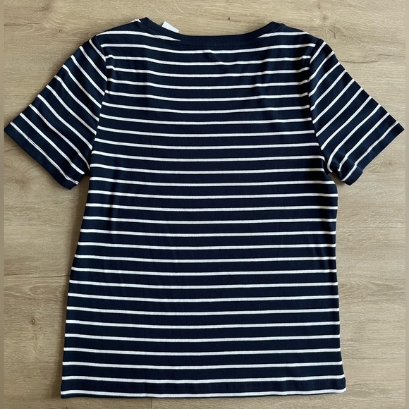 LOFT Tee Shirt Cotton Striped Navy Blue White NWT SZ XXL - Picture 6 of 6